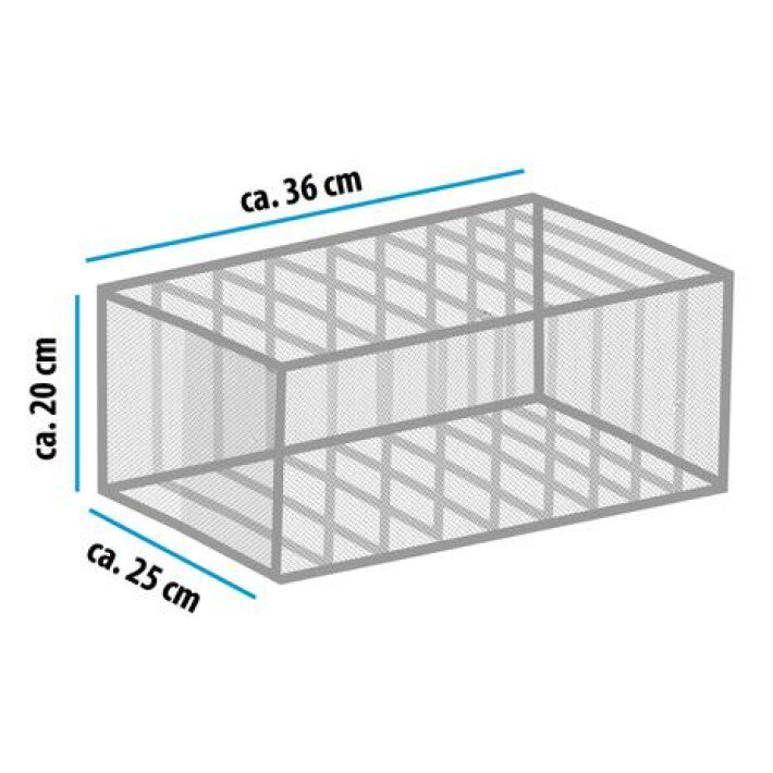 Organizer for clothes - transparent basket in nylon - Alpina