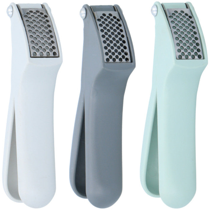 Garlic press with foldable stainless steel pressing plate - Alpina