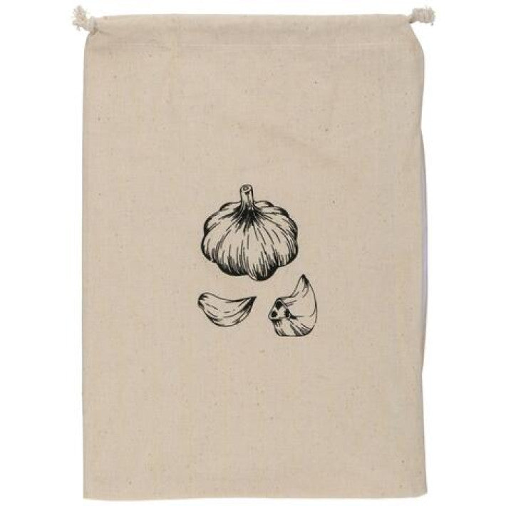 Storage bag in fabric with string for potatoes, onions, or garlic - Alpina