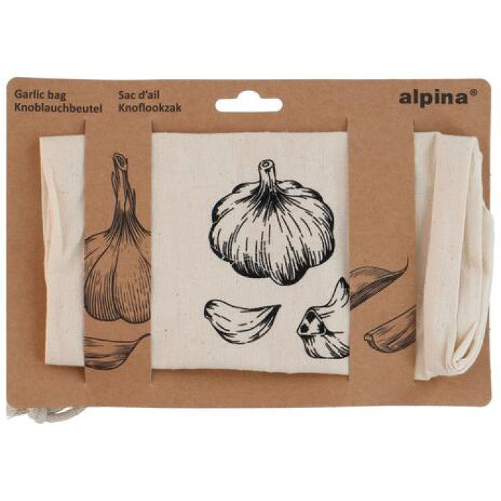 Storage bag in fabric with string for potatoes, onions, or garlic - Alpina