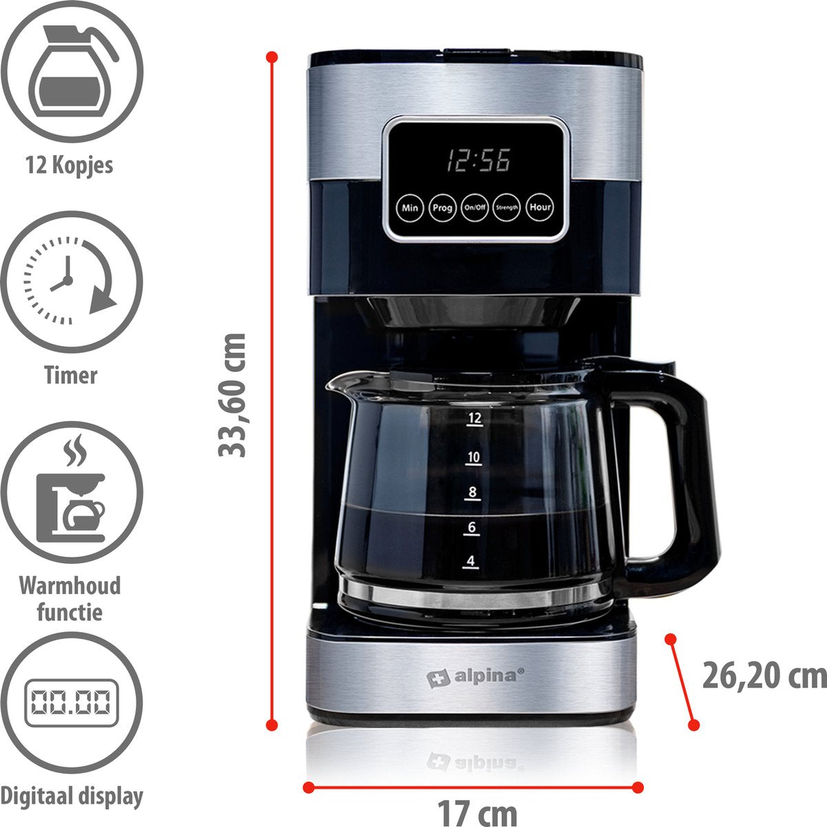 Coffee maker of 1 5 L for filter coffee - Alpina