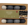 Garland of lights with 20 LED lights in cotton balls - Human Comfort