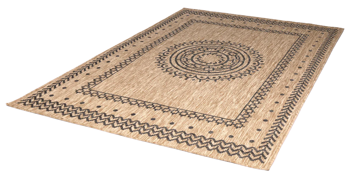 Luxury outdoor rug Juto Brown in various shapes and sizes - Human Comfort