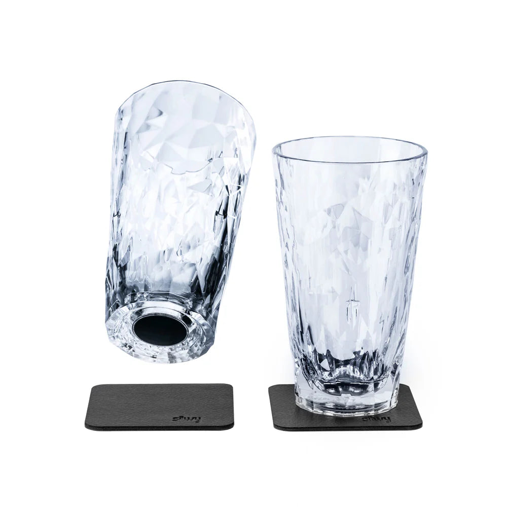 Magnetic plastic glasses set of 2 pieces in different designs - Silwy