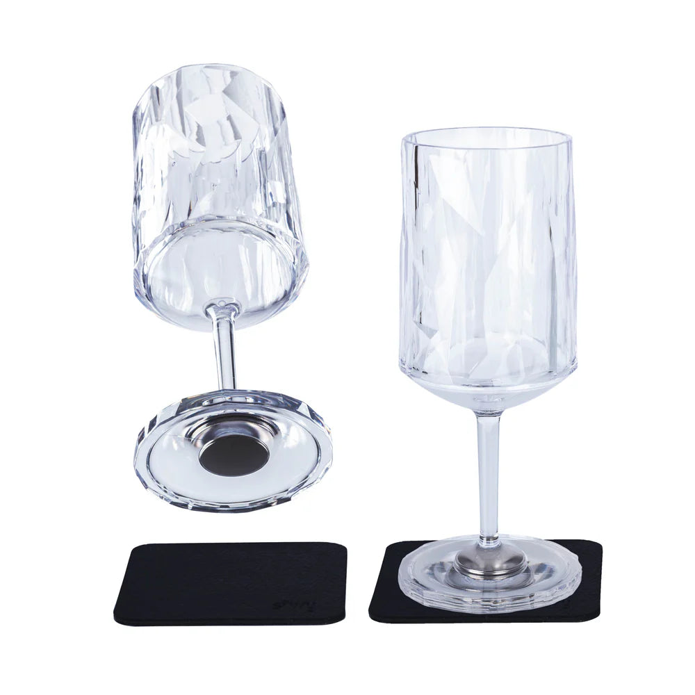 Magnetic plastic glasses set of 2 pieces in different designs - Silwy