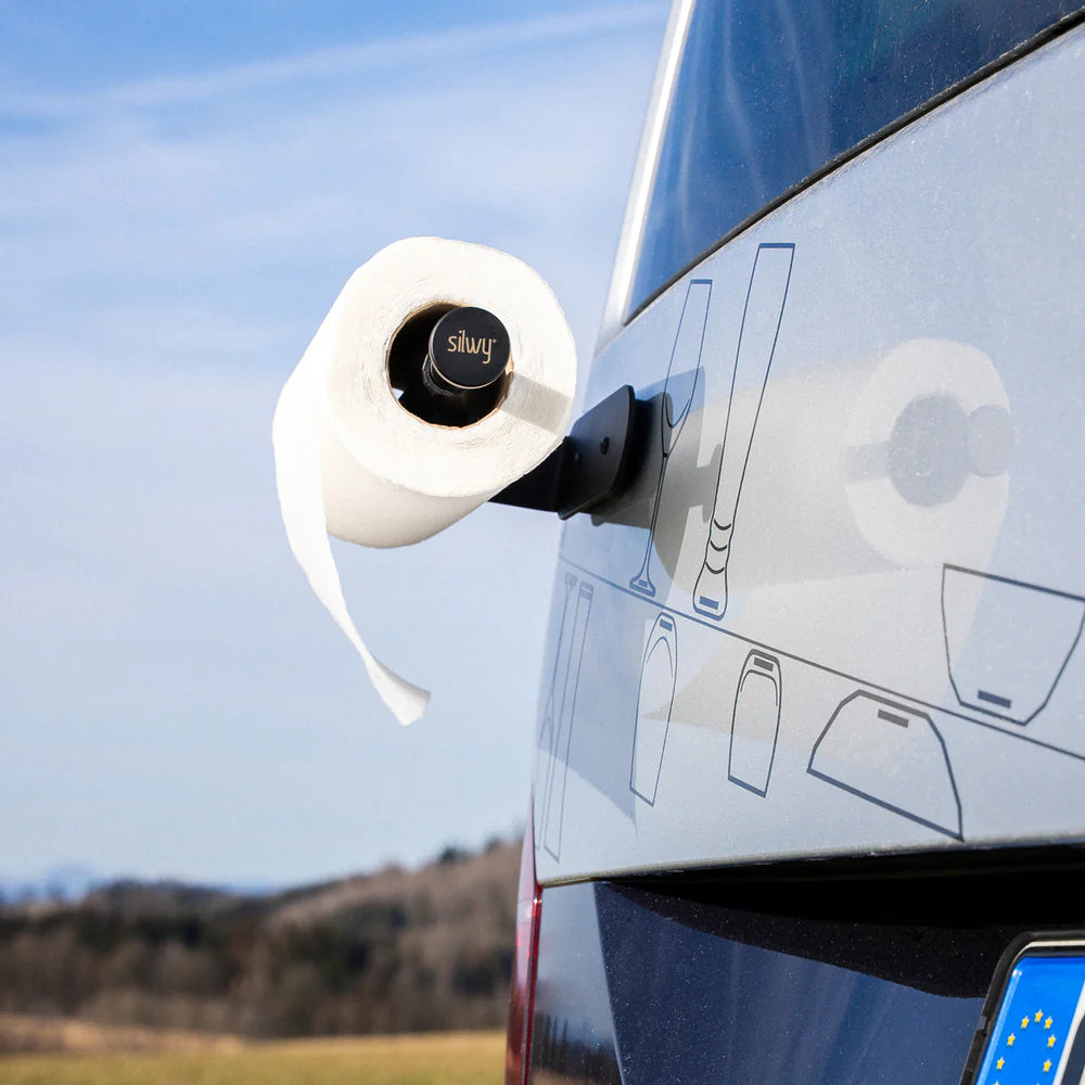 Magnetic kitchen roll holder incl. metal strip of 16 cm - Silwy