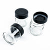 Magnetic herb jars set of 3 pieces with metal strip Black & Classy - Silwy