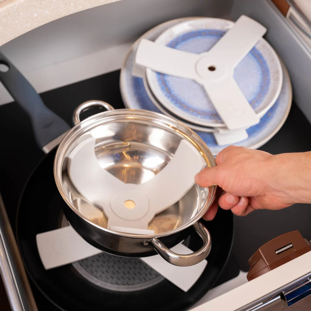 Magnetic pan protectors set of 5 pieces Grey - Silwy