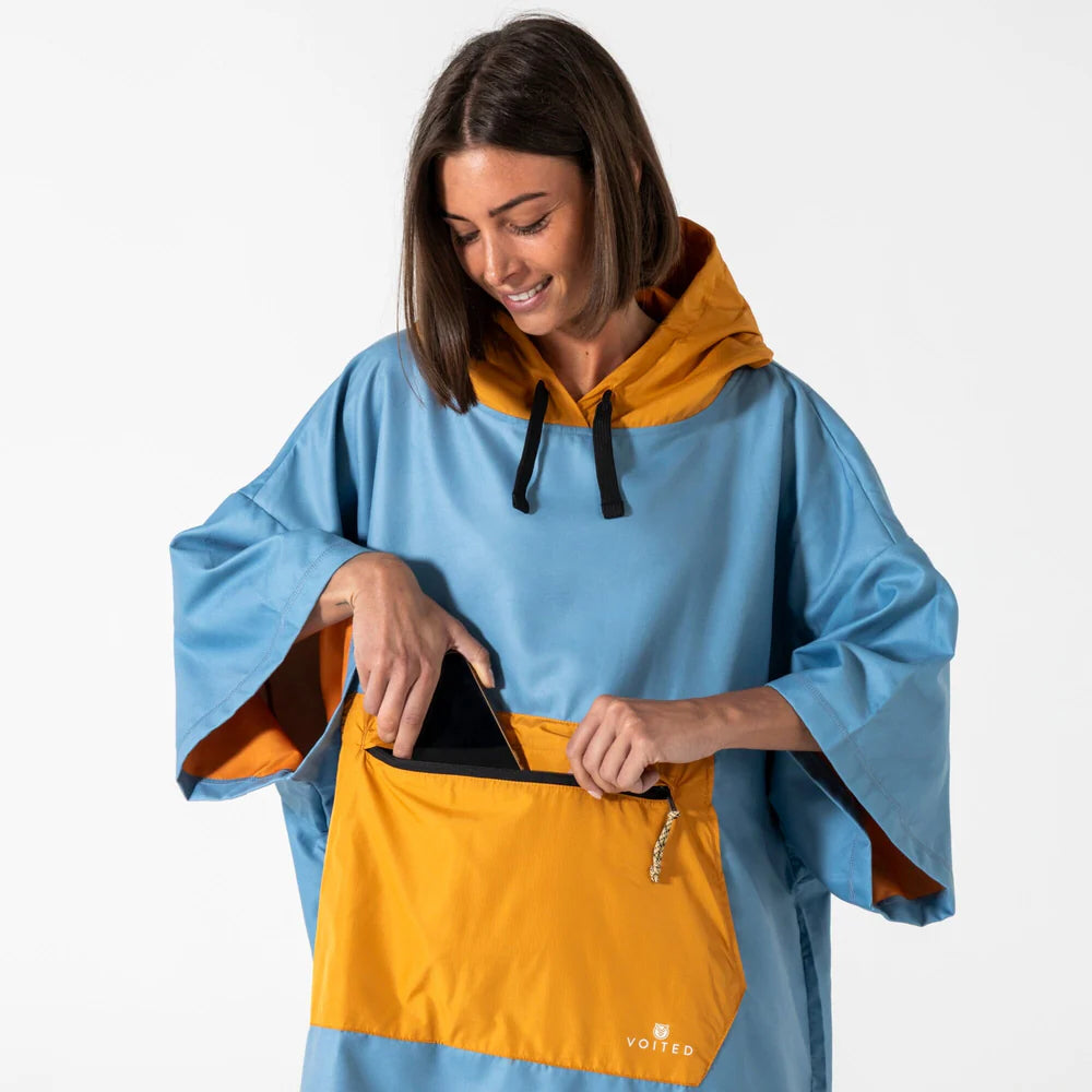 Poncho with microfiber fleece - Voited