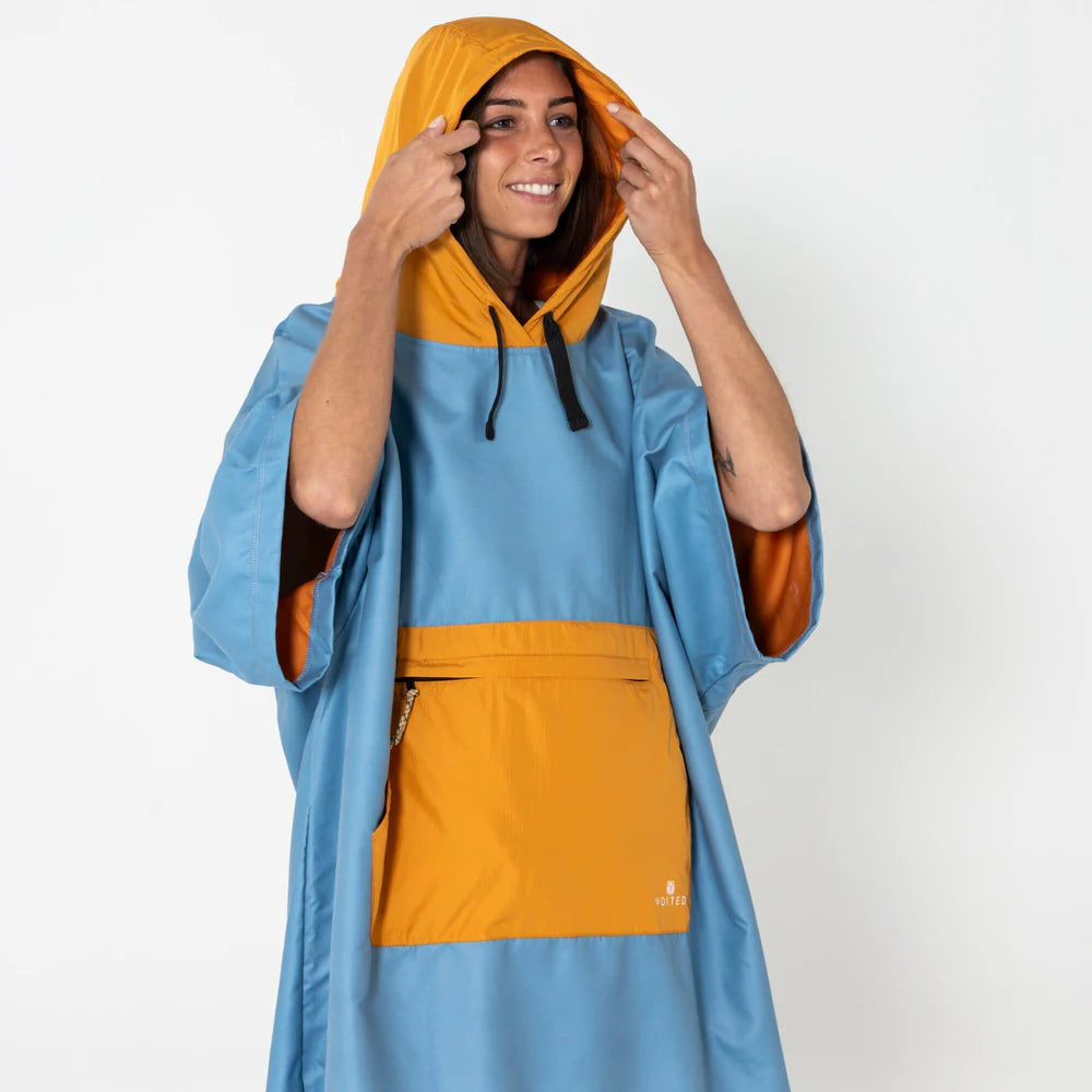 Poncho with microfiber fleece - Voited
