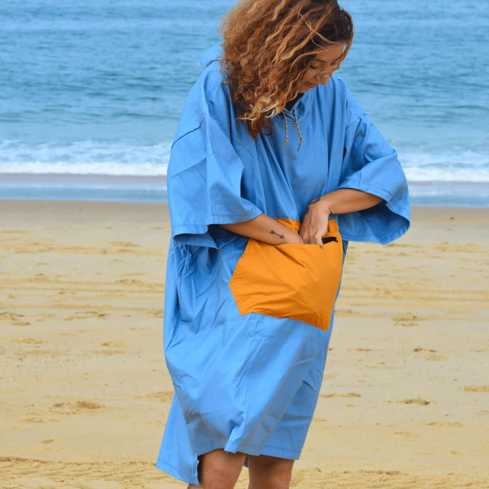 Poncho with microfiber fleece - Voited