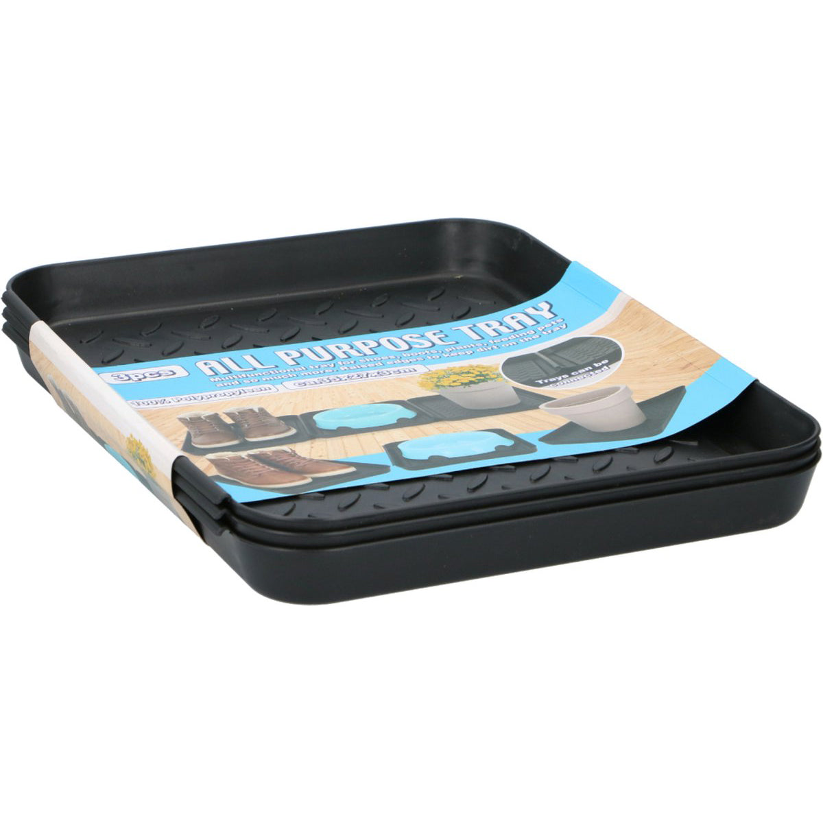 Set of 3 multifunctional coaster trays