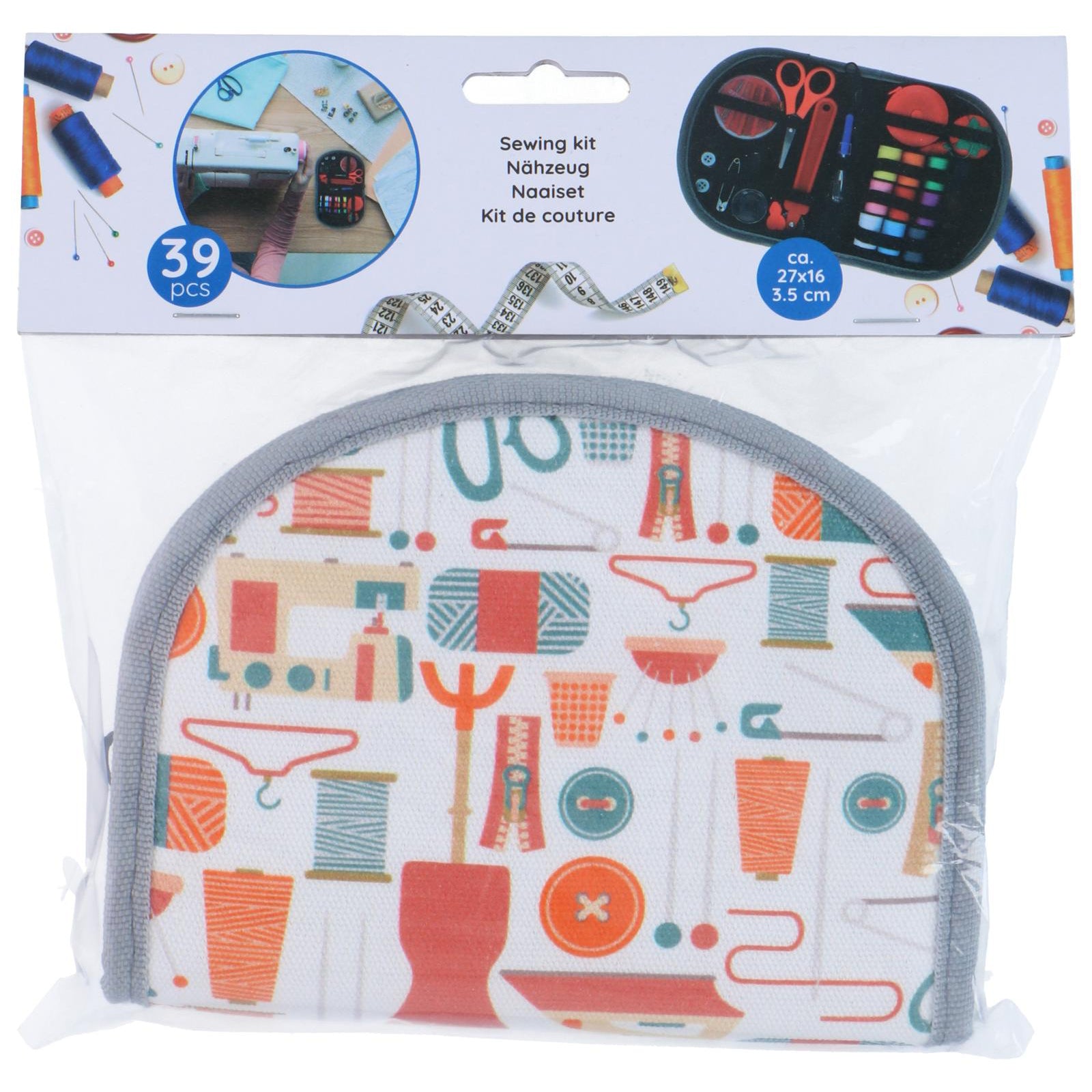 extensive sewing thread set of 39 pieces with foldable case