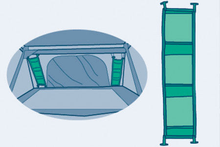 Set of 2 storage compartments for NaïtUp TRIUP-QUATRO-FAMILY