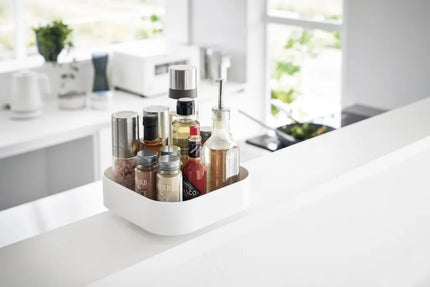 Storage tray on rotating plate Tower - Yamazaki