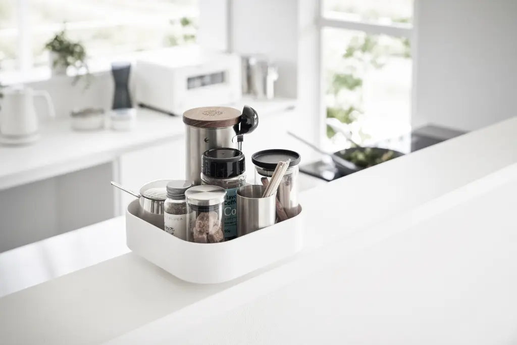 Storage tray on rotating plate Tower - Yamazaki