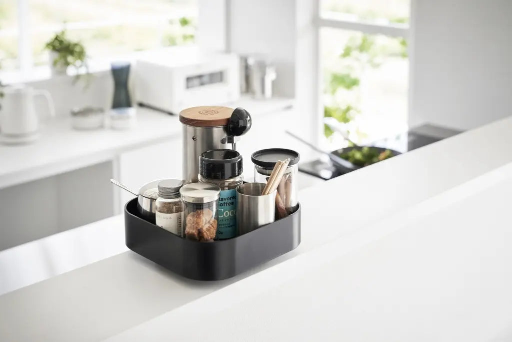 Storage tray on rotating plate Tower - Yamazaki