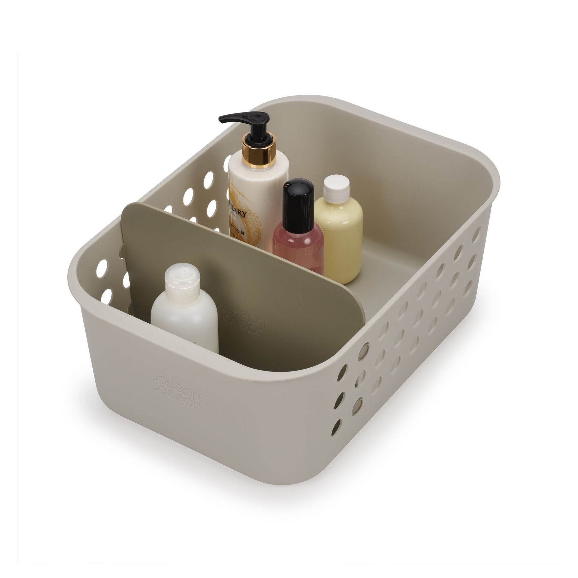 Opbergbox EasyStore van Joseph Joseph voor badkamer Large met tussenschot half gevuld