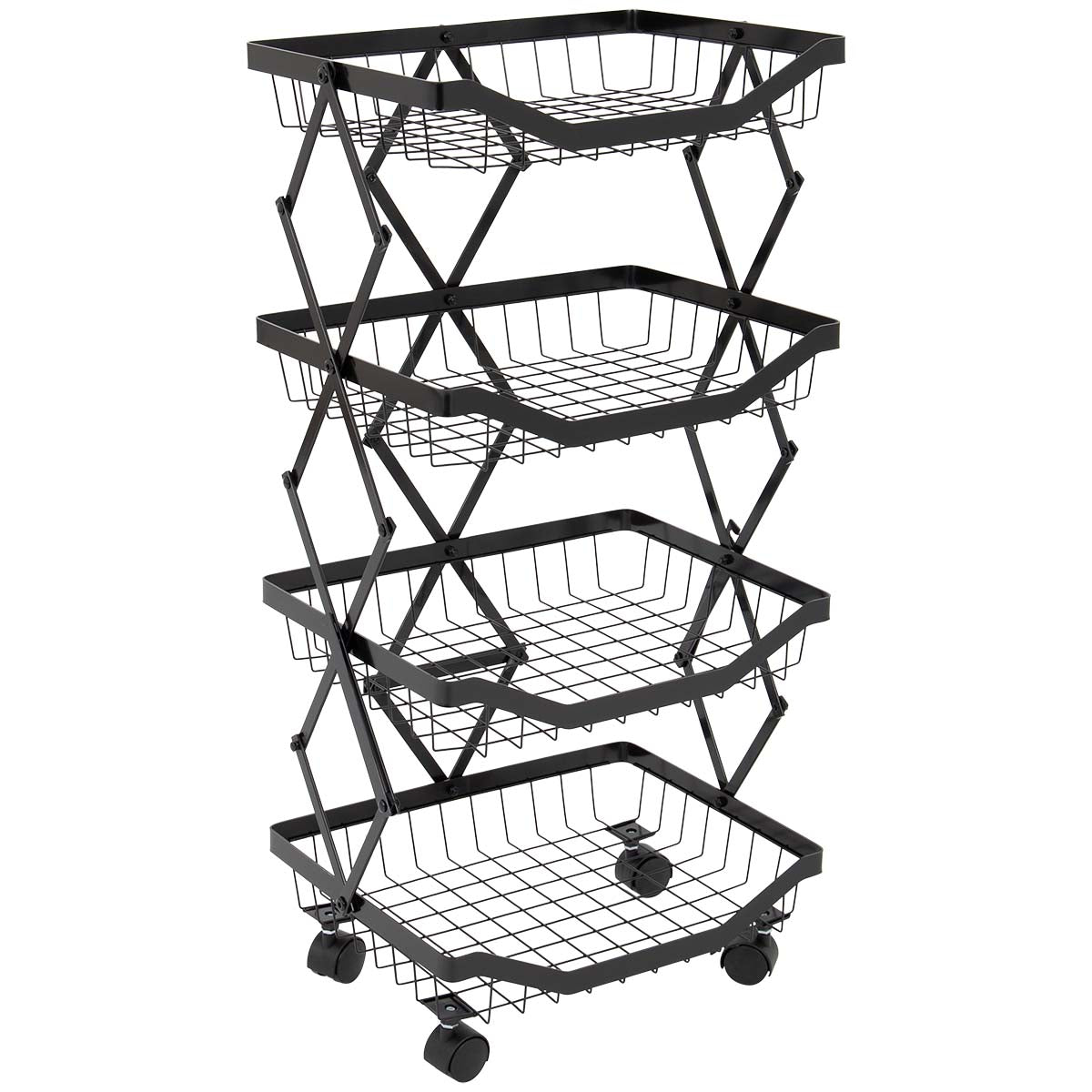 Storage rack with 4 baskets Braddock - Bo-Camp