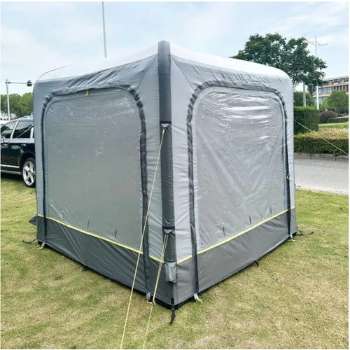 Inflatable annex tent with connecting awning for attachment to vehicle Palma - Trigano