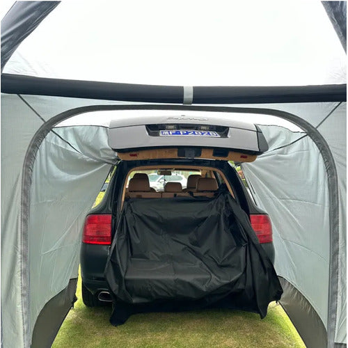 Inflatable annex tent with connecting awning for attachment to vehicle Palma - Trigano