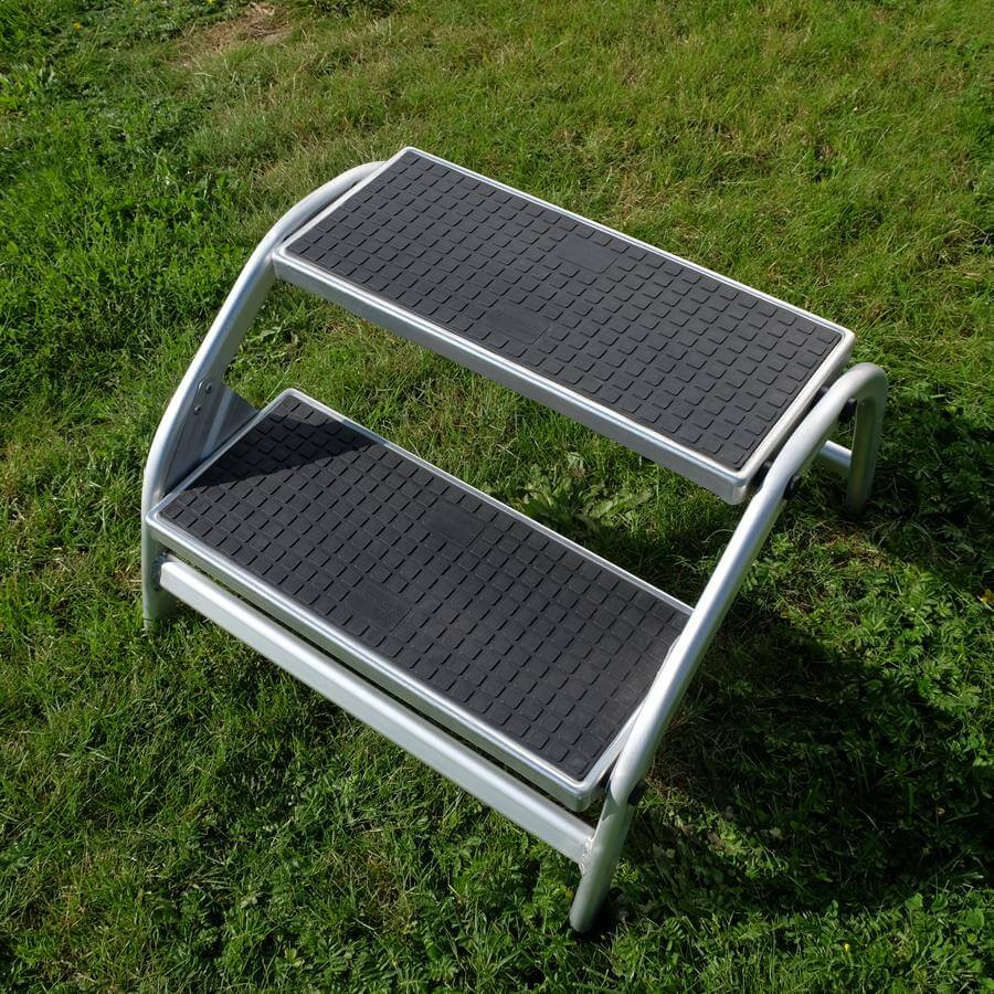 Step with 2 extra wide aluminum steps for caravan or camper Darwin XL - Haba