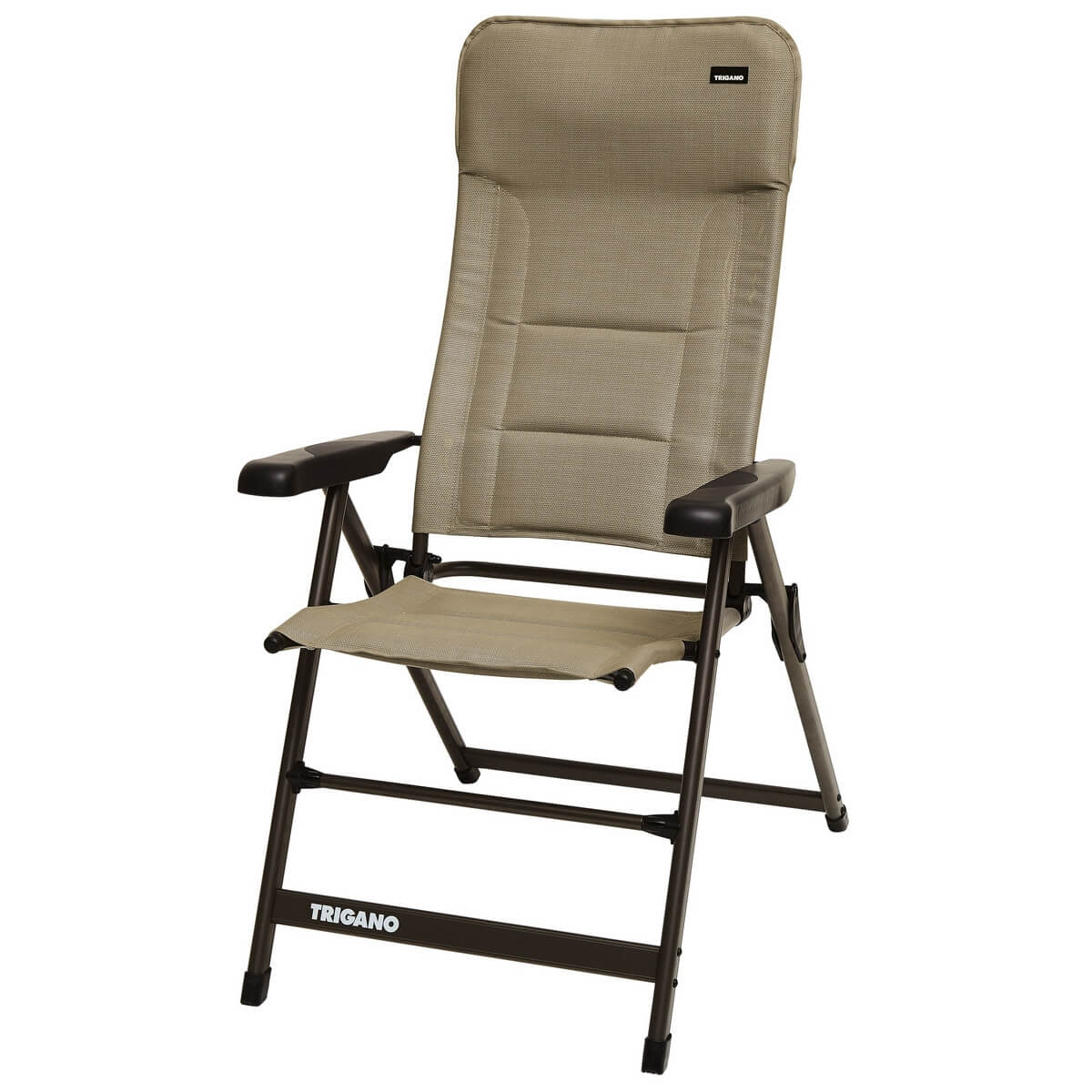 Foldable camping chair Electra Air Moka with high padded backrest - Trigano