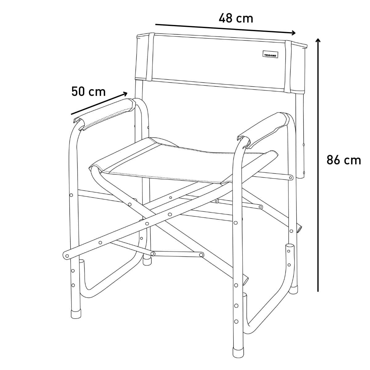 Folding chair for the Air table with aluminum frame and water-resistant fabric - Trigano