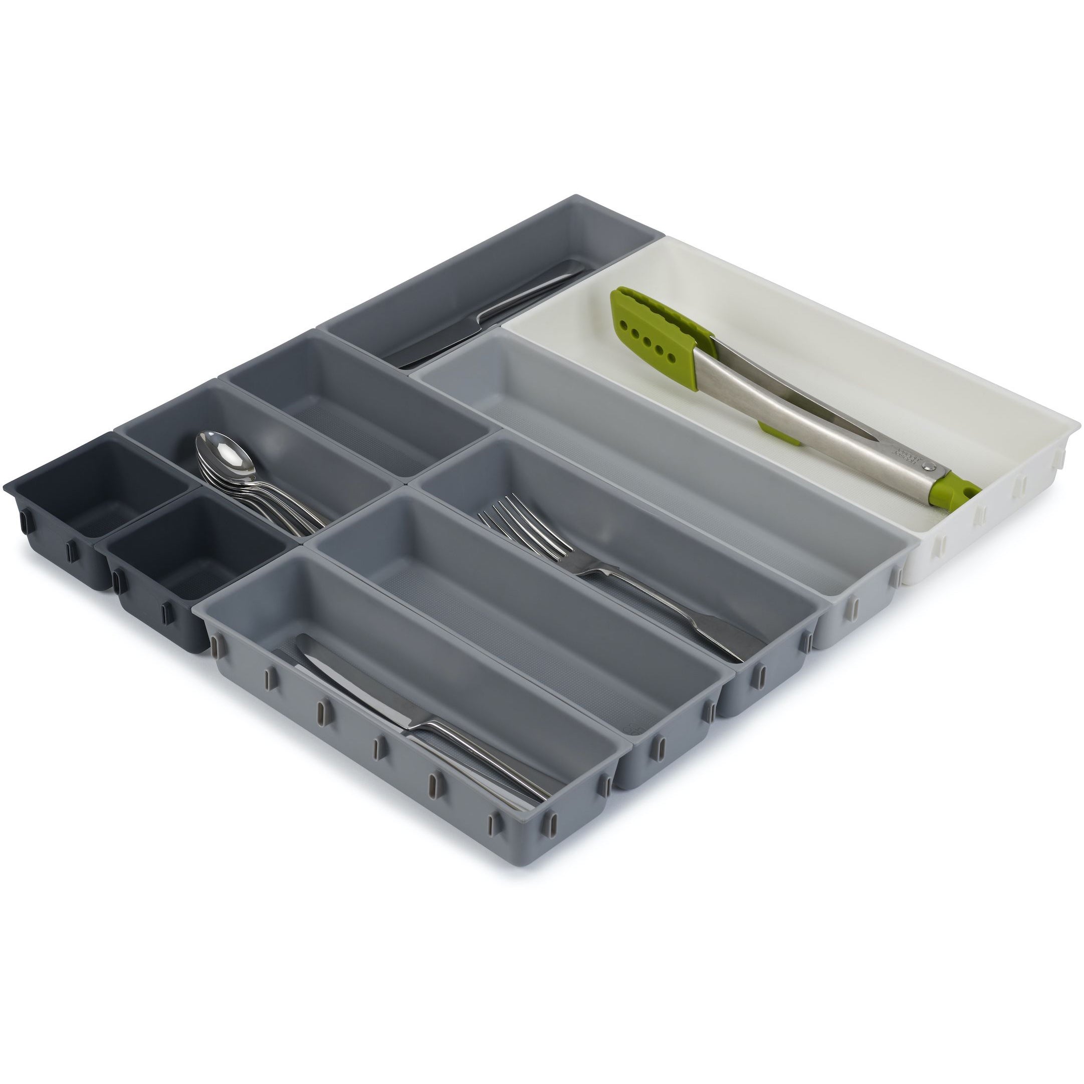 Lade organizer set van 10 stuks Blox van Joseph Joseph gevuld met keukengerief