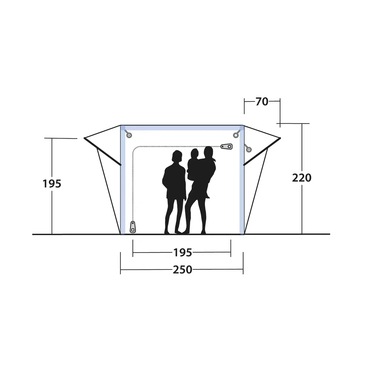 Outwell Cross PowerAir - drive away inflatable awning