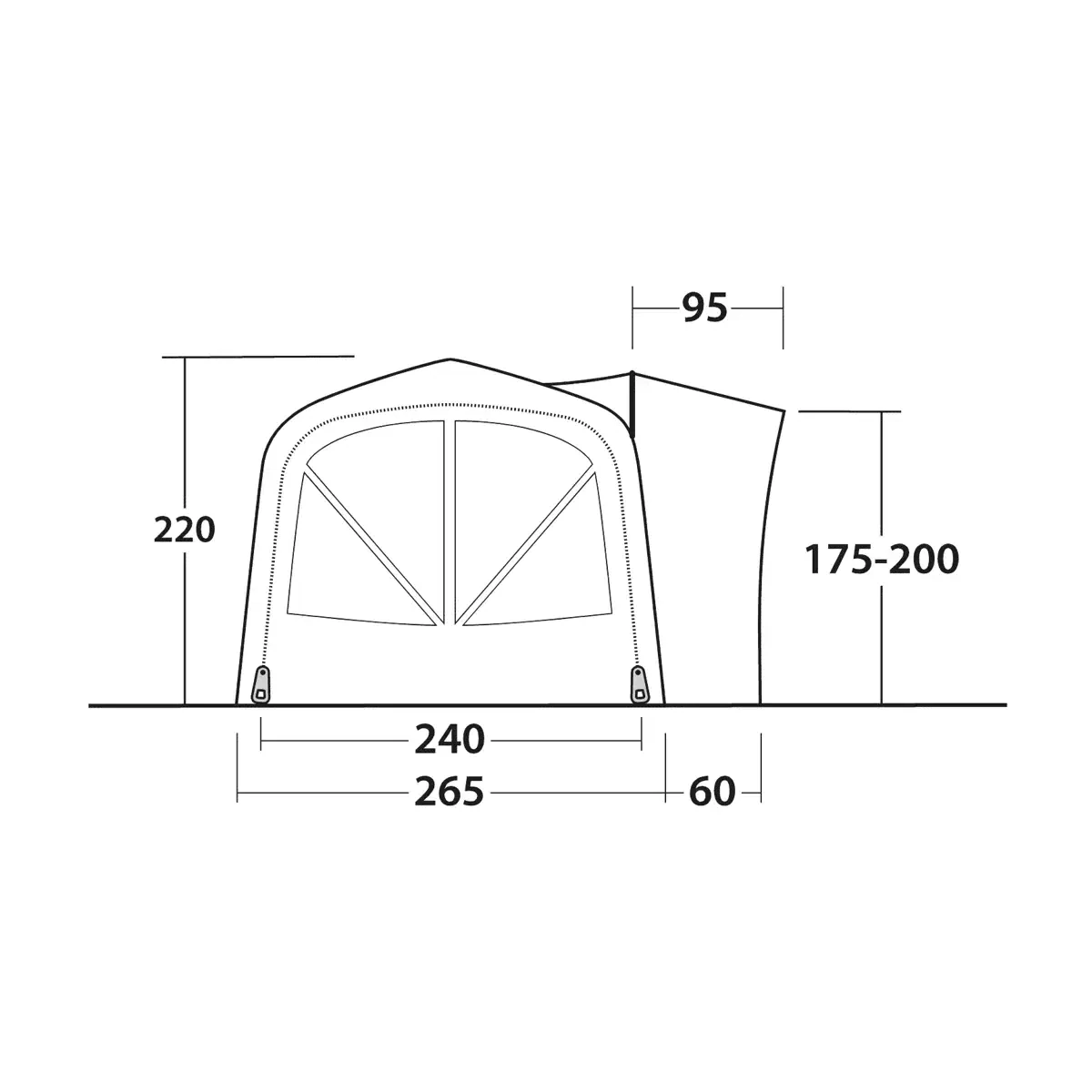 Outwell Cross PowerAir - drive away inflatable awning