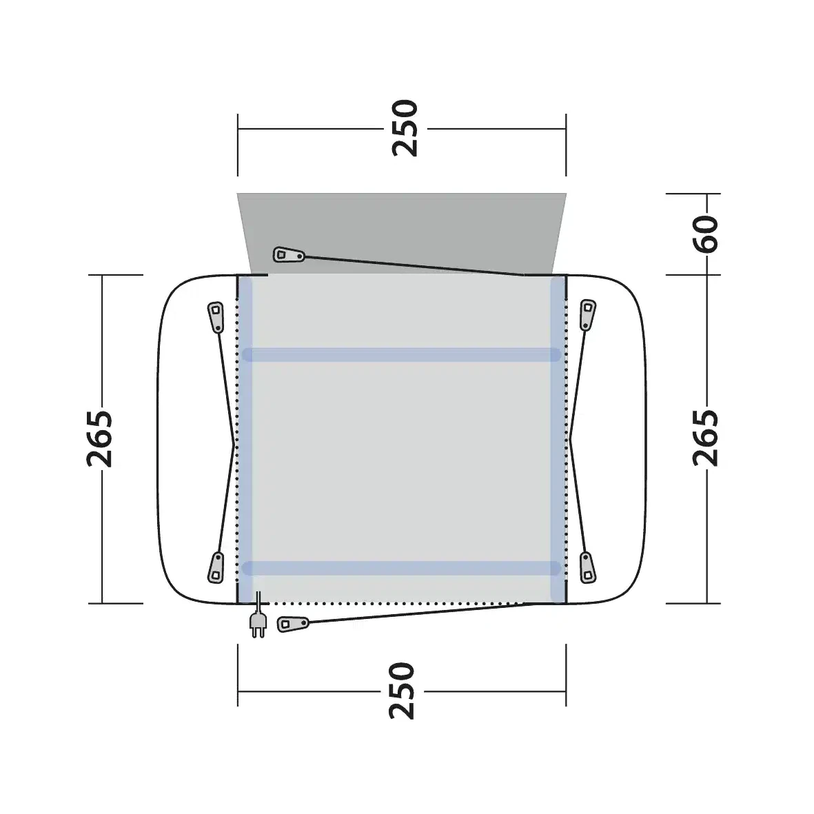 Outwell Cross PowerAir - drive away inflatable awning
