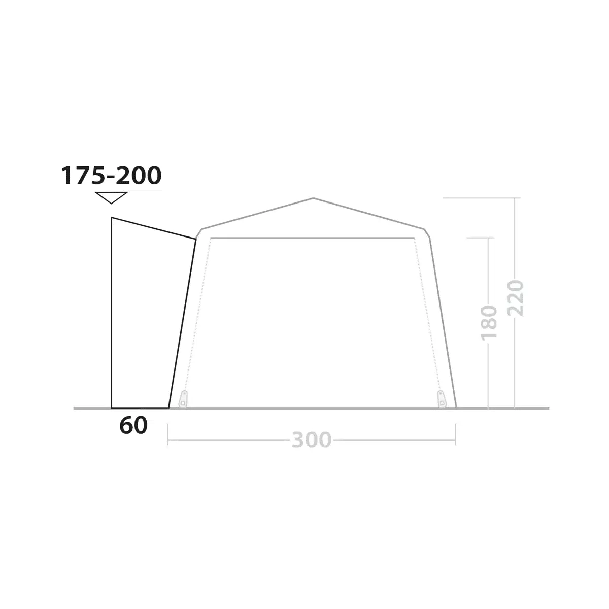Outwell Fastlane 300 Vehicle Connect – Fahrzeuganschluss – grau