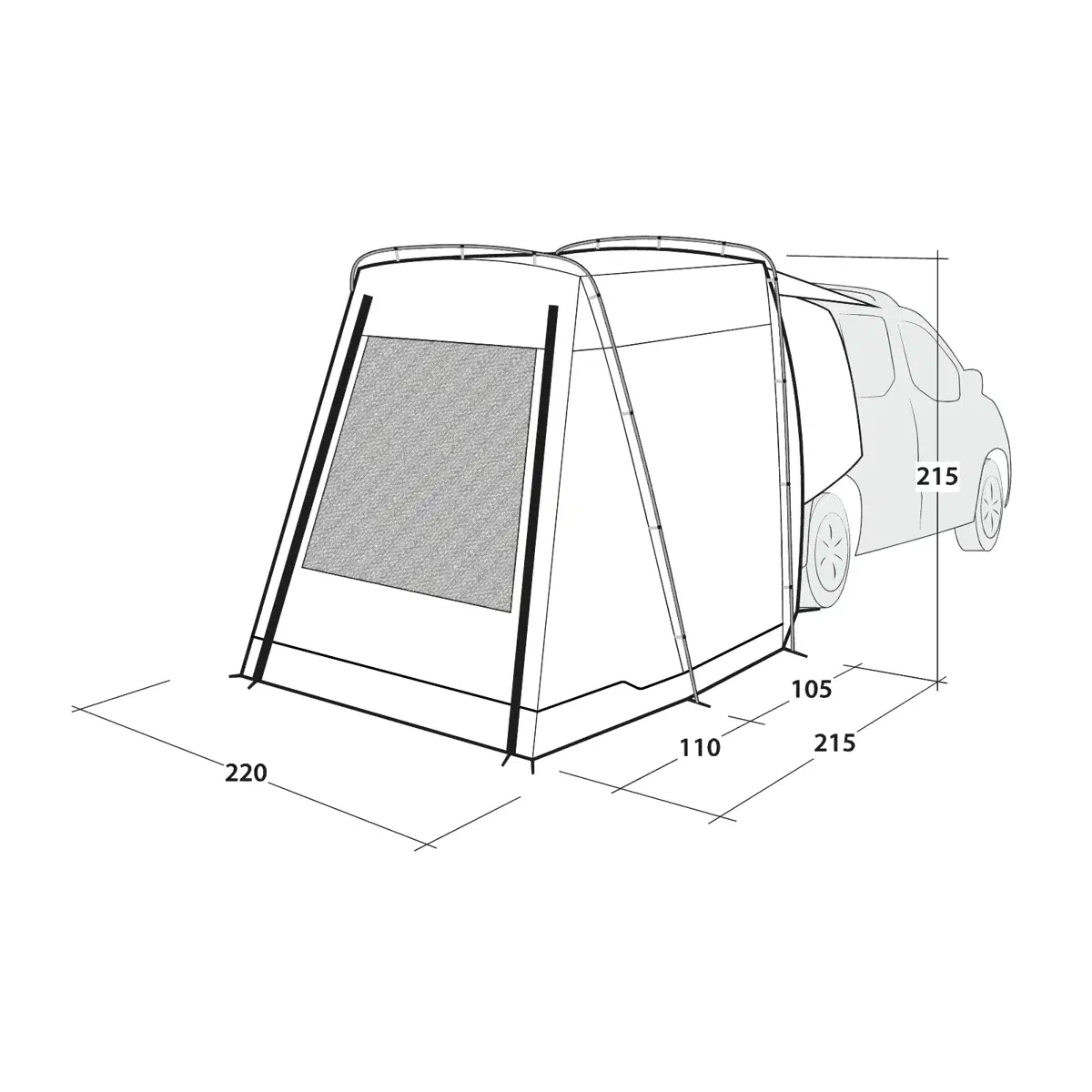 Outwell Dune SUV - Wegfahrbares Vorzelt