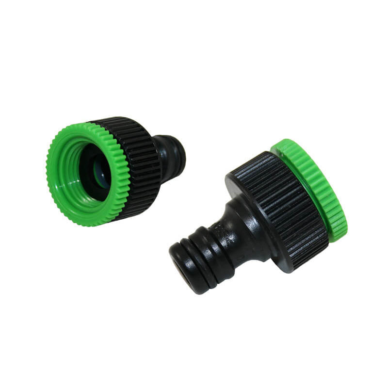 Panama adapter faucet for connecting garden hose – 3/4 and 1/2 inch - Haba