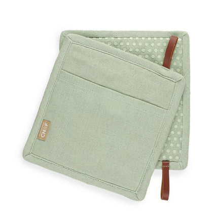 Pot holder and oven mitt in 1 with silicone dots - Ch&f