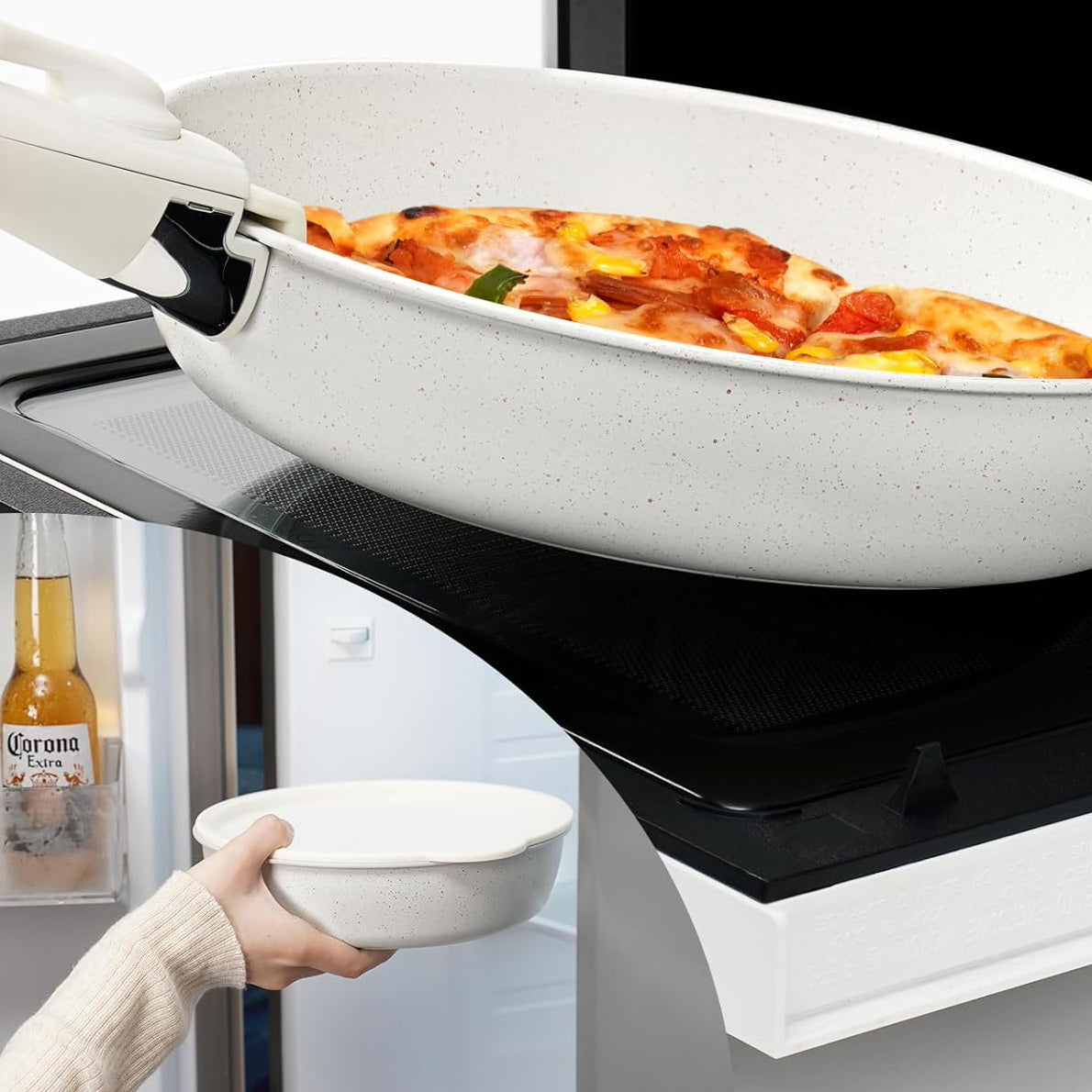 Pannenset 15-delig uit aluminium met anti-aanbaklaag - Dreeko