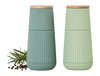 Salt and pepper mills with ceramic grinding mechanisms and oak lids - AdHoc