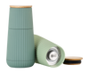 Salt and pepper mills with ceramic grinding mechanisms and oak lids - AdHoc