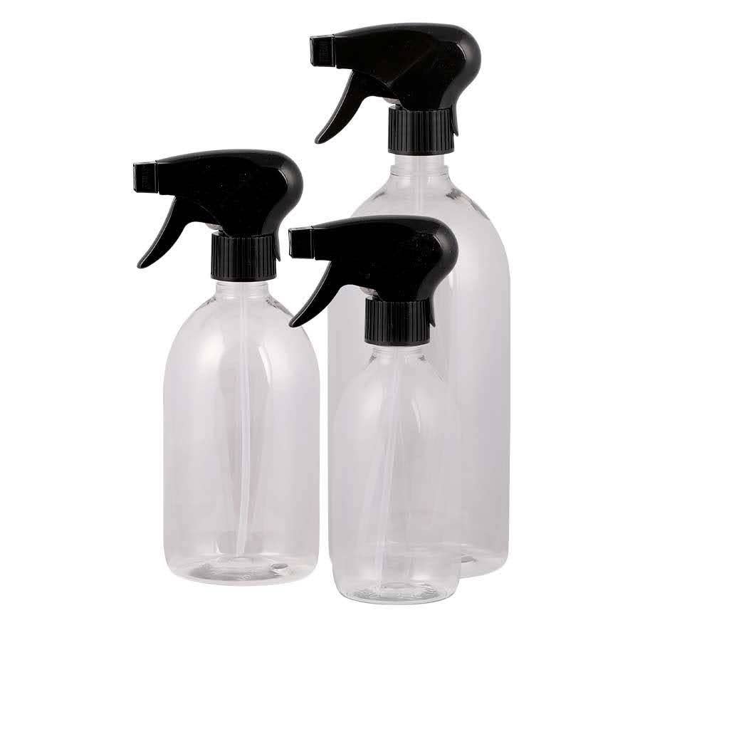 Nachfüllbare Plastikflasche mit Pumpe oder Sprühkopf – pro Stück – Plint