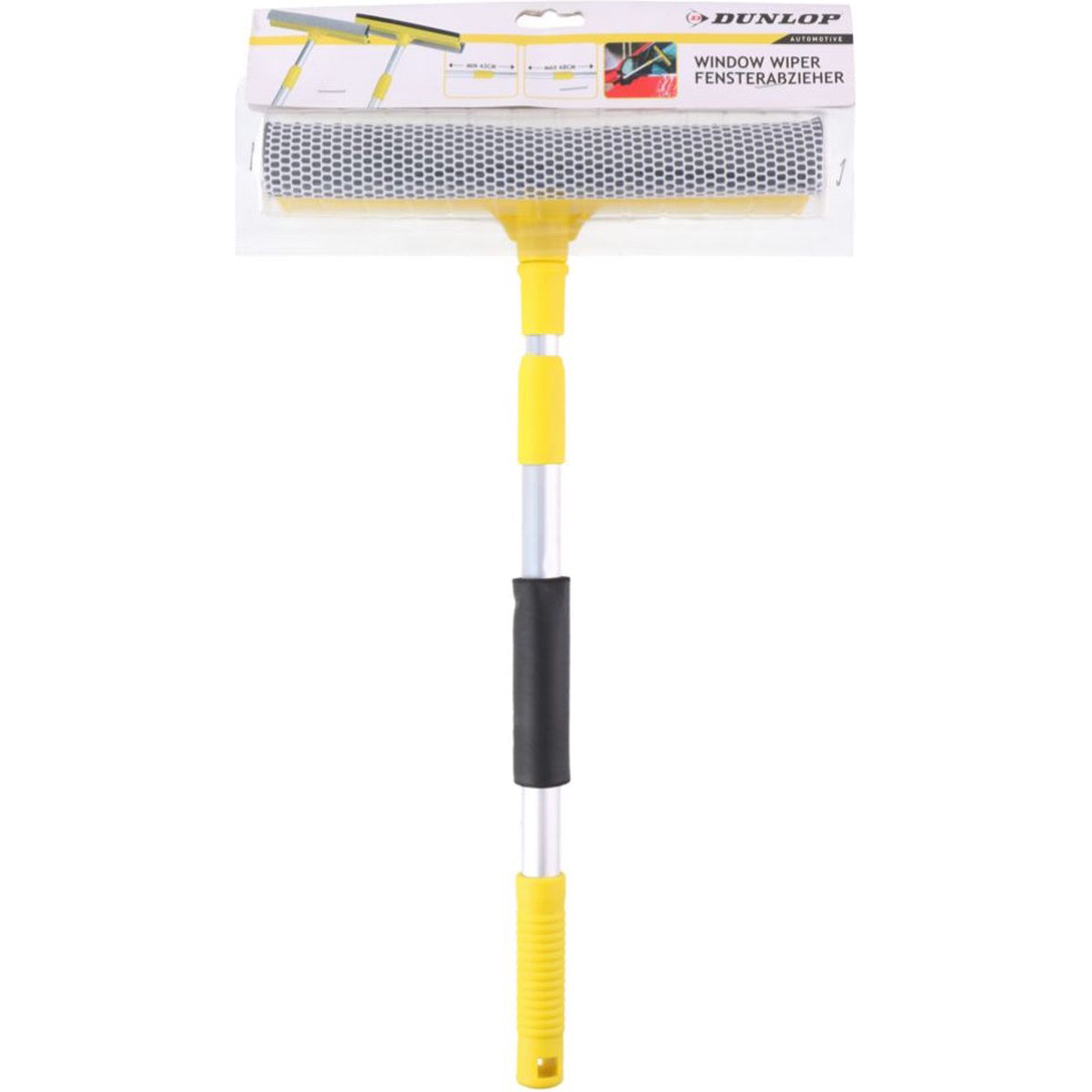 Telescopic window squeegee with anti-insect cloth - Dunlop