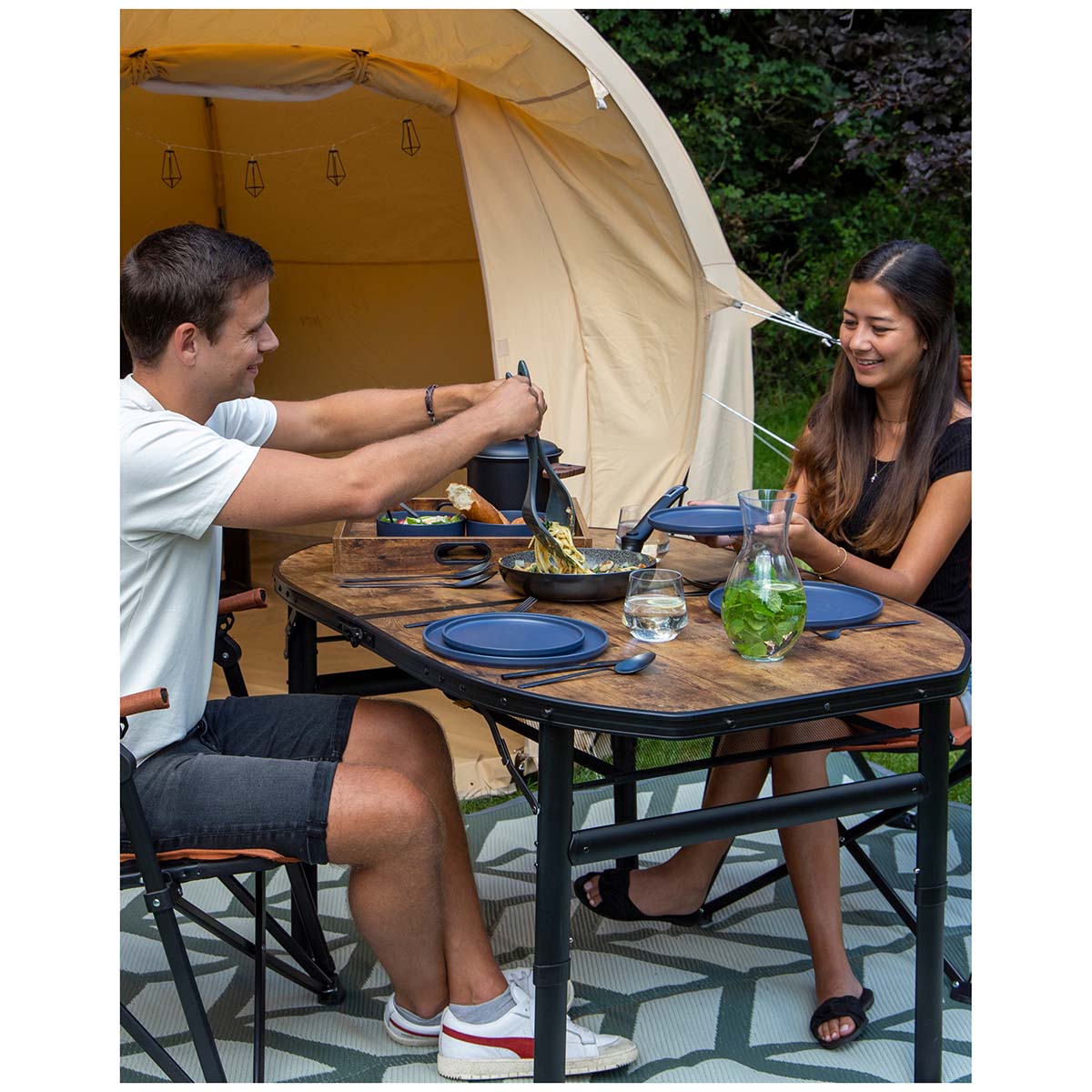 16-piece industrial collection melamine dinnerware - Bo-Camp