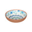 Bowl uit kunststof met blauwe bloemen en een terracotta look onderzijde Rio Turquoise Floral