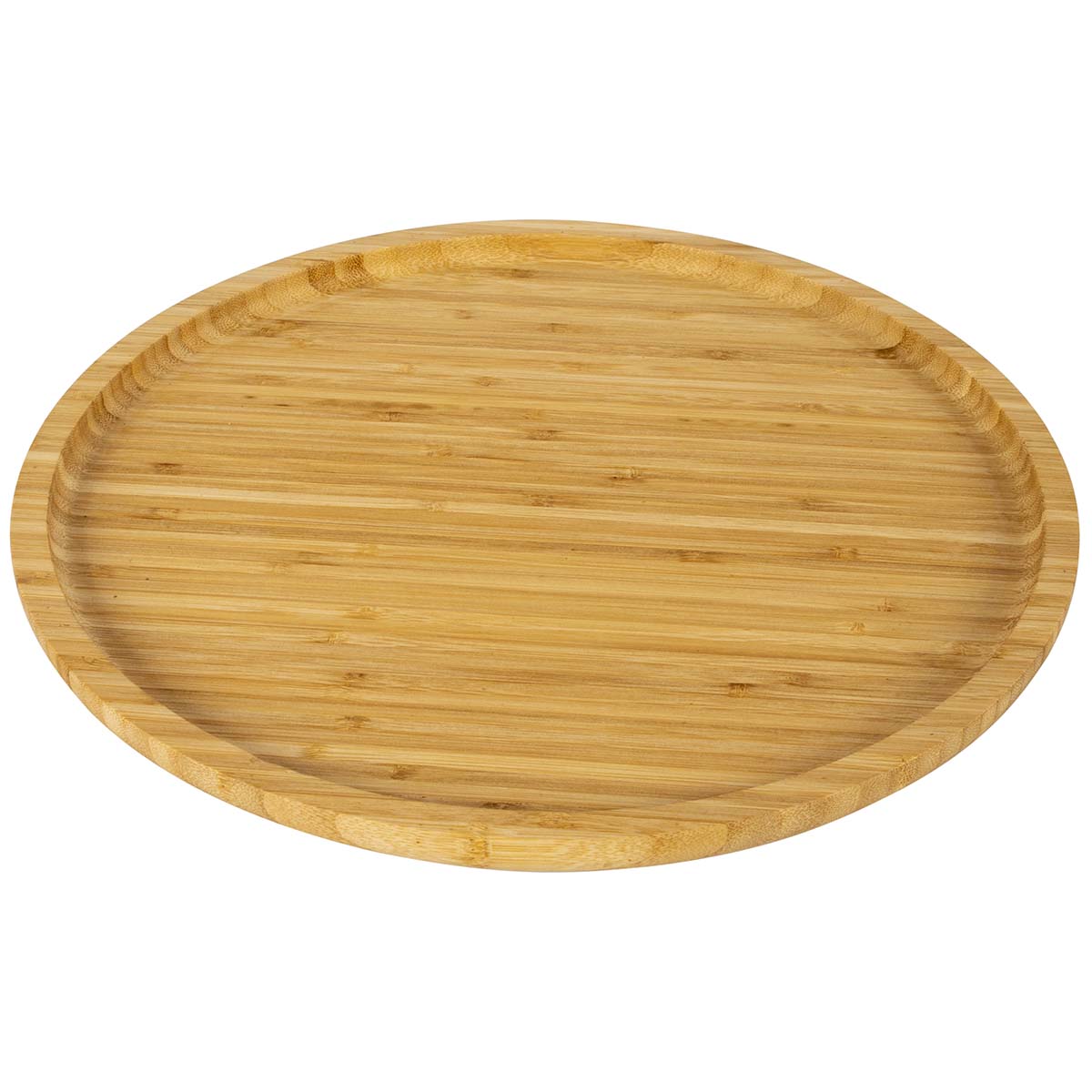 Set of 2 serving plates in bamboo with diameter 33 cm - Bo-Camp