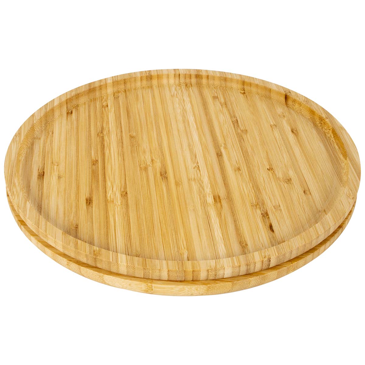 Set of 2 serving plates in bamboo with diameter 33 cm - Bo-Camp