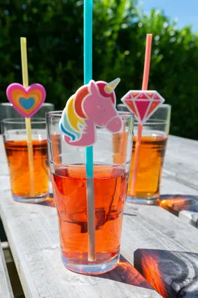 Set of 4 silicone straws multicolor - Dotz