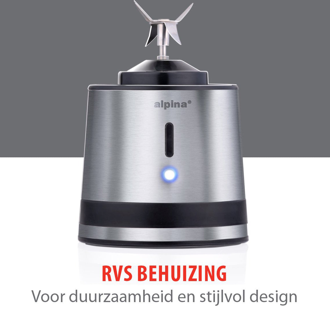 Smoothie maker or mini blender made of stainless steel with 125 W - Alpina