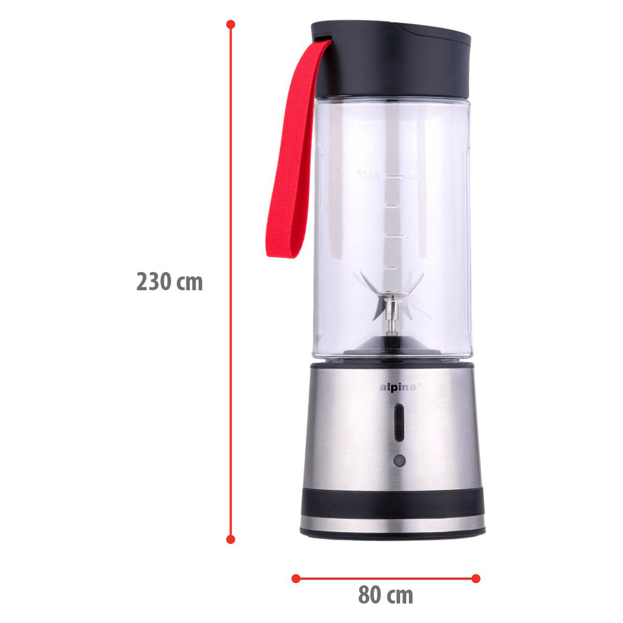 Smoothie maker or mini blender made of stainless steel with 125 W - Alpina