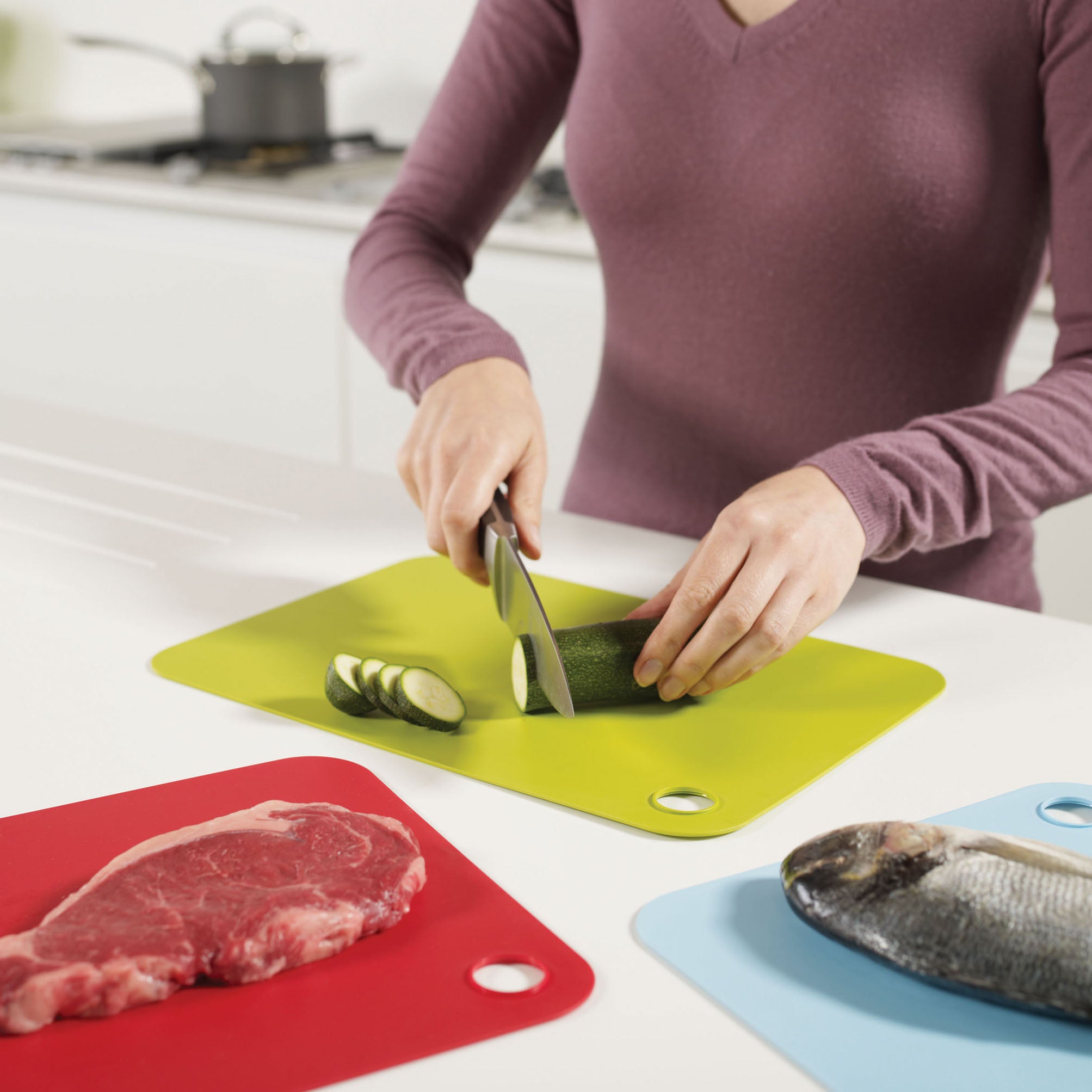 Set of 3 cutting boards, interlocking and double-sided - Joseph Joseph