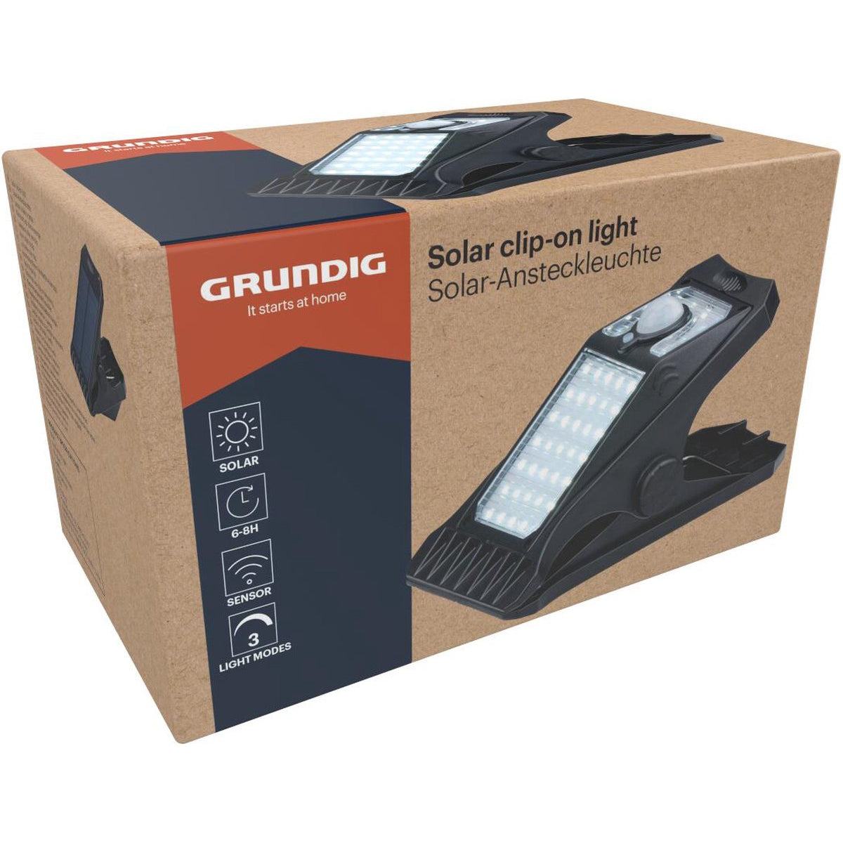 Solar lamp in the shape of a clamp with motion sensor - Grundig